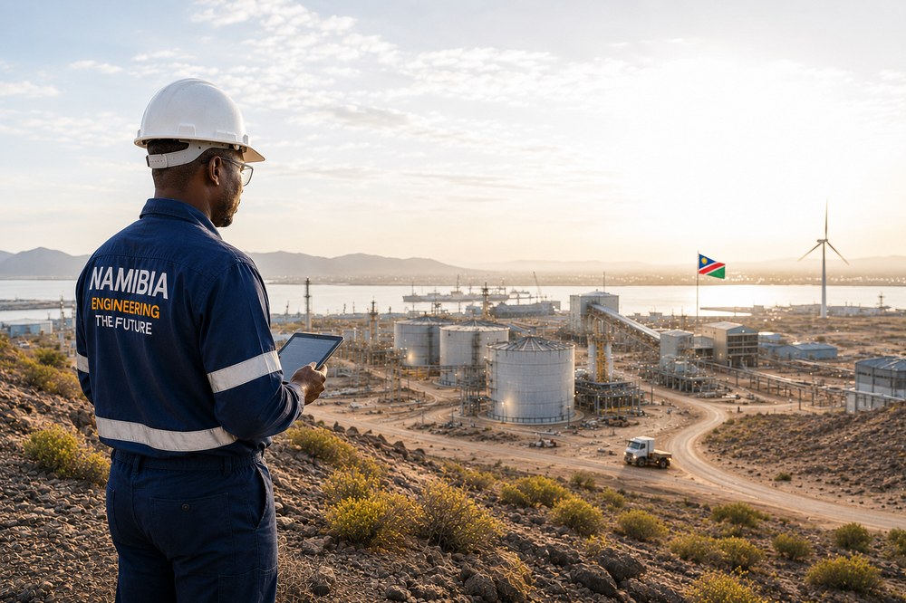 IWE engineer overseeing an industrial site in Namibia